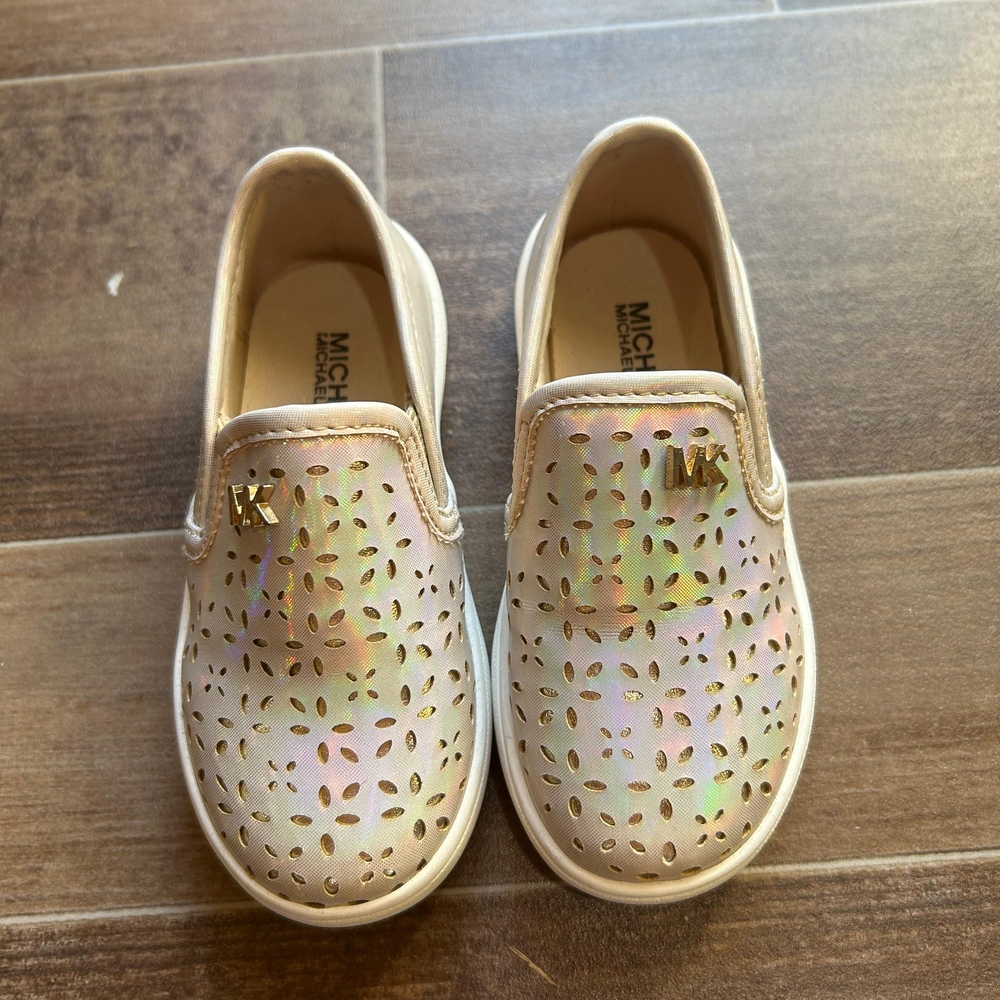 Michael Kors Kids' Iridescent Gold Slip-On Sneakers